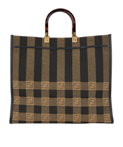 Large Sunshine Tote, Canvas, Beige/Black, 2080397, E/DB, 1*